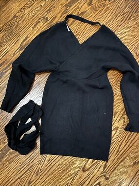 Black Knit Dress - Women